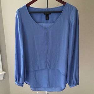WHBM long sleeve blue tunic